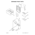 KitchenAid KFIS29BBMS00 dispenser front parts diagram