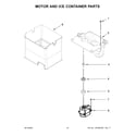 KitchenAid KFIS29BBMS00 motor and ice container parts diagram