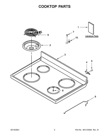 Cooktop parts