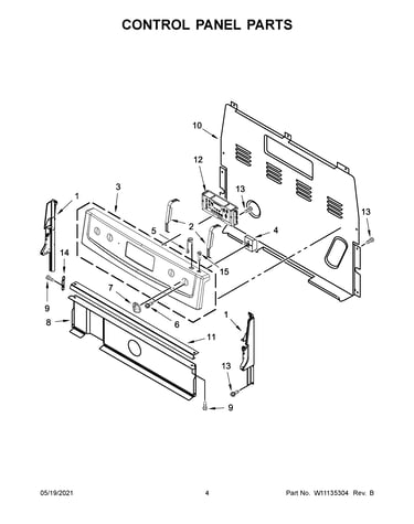 Control panel parts