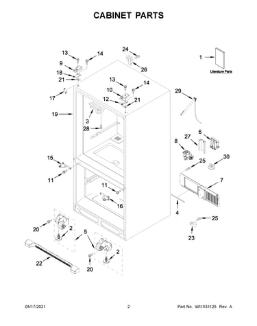 Cabinet parts