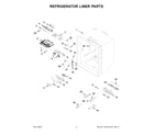 Whirlpool WRFA35SWHZ06 refrigerator liner parts diagram