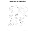 Whirlpool WRFA35SWHZ06 freezer liner and icemaker parts diagram