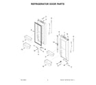 Whirlpool WRFA35SWHZ06 refrigerator door parts diagram