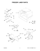 Freezer liner and icemaker parts