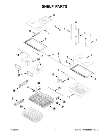Shelf parts