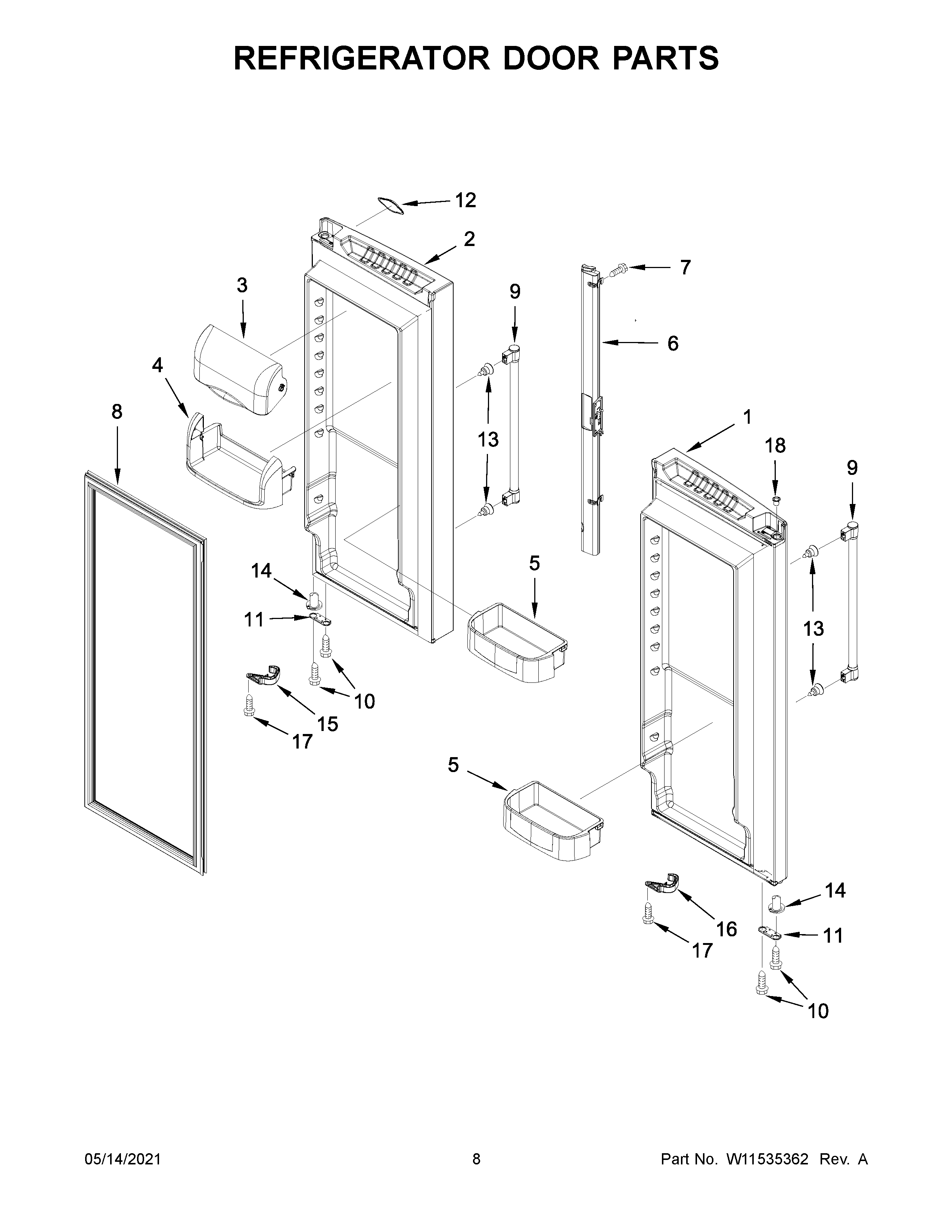 REFRIGERATOR DOOR PARTS