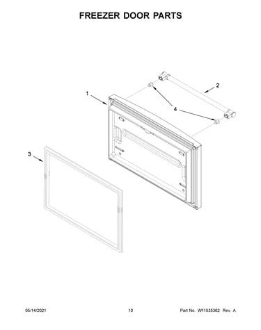 Freezer door parts