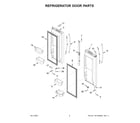 Whirlpool WRF532SMHB03 refrigerator door parts diagram