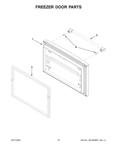 Freezer door parts