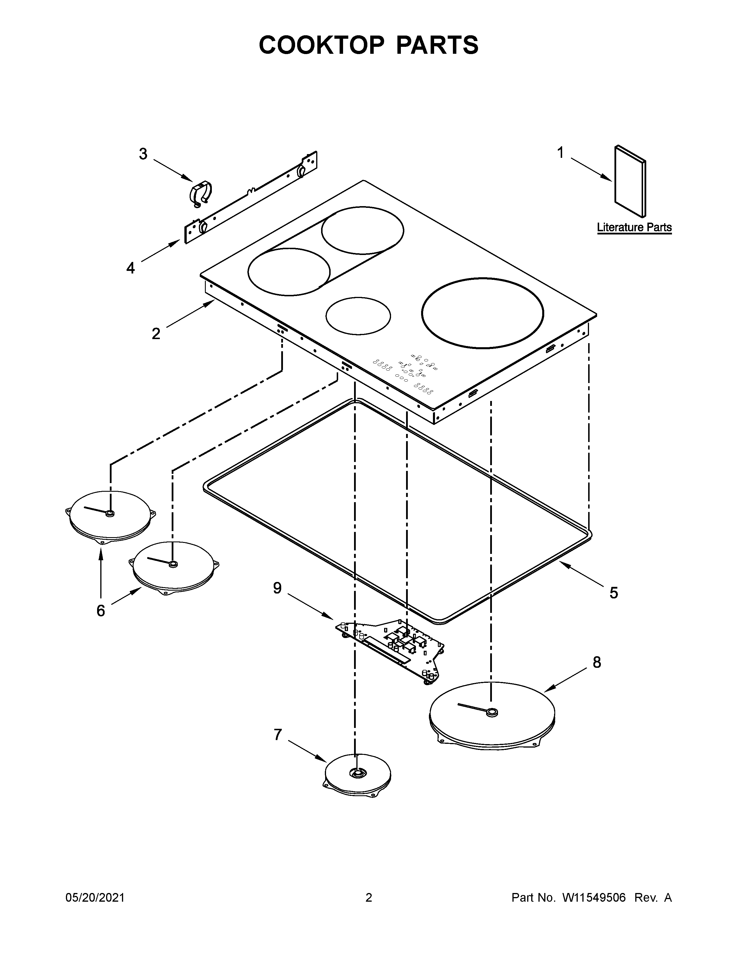 Cooktop parts
