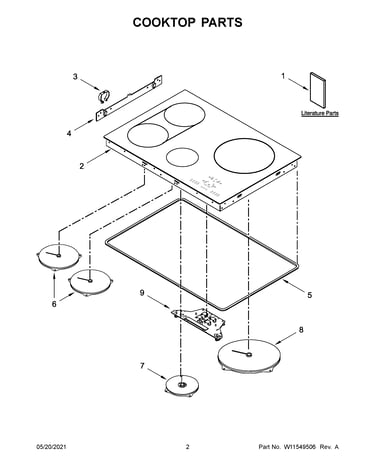 Cooktop parts