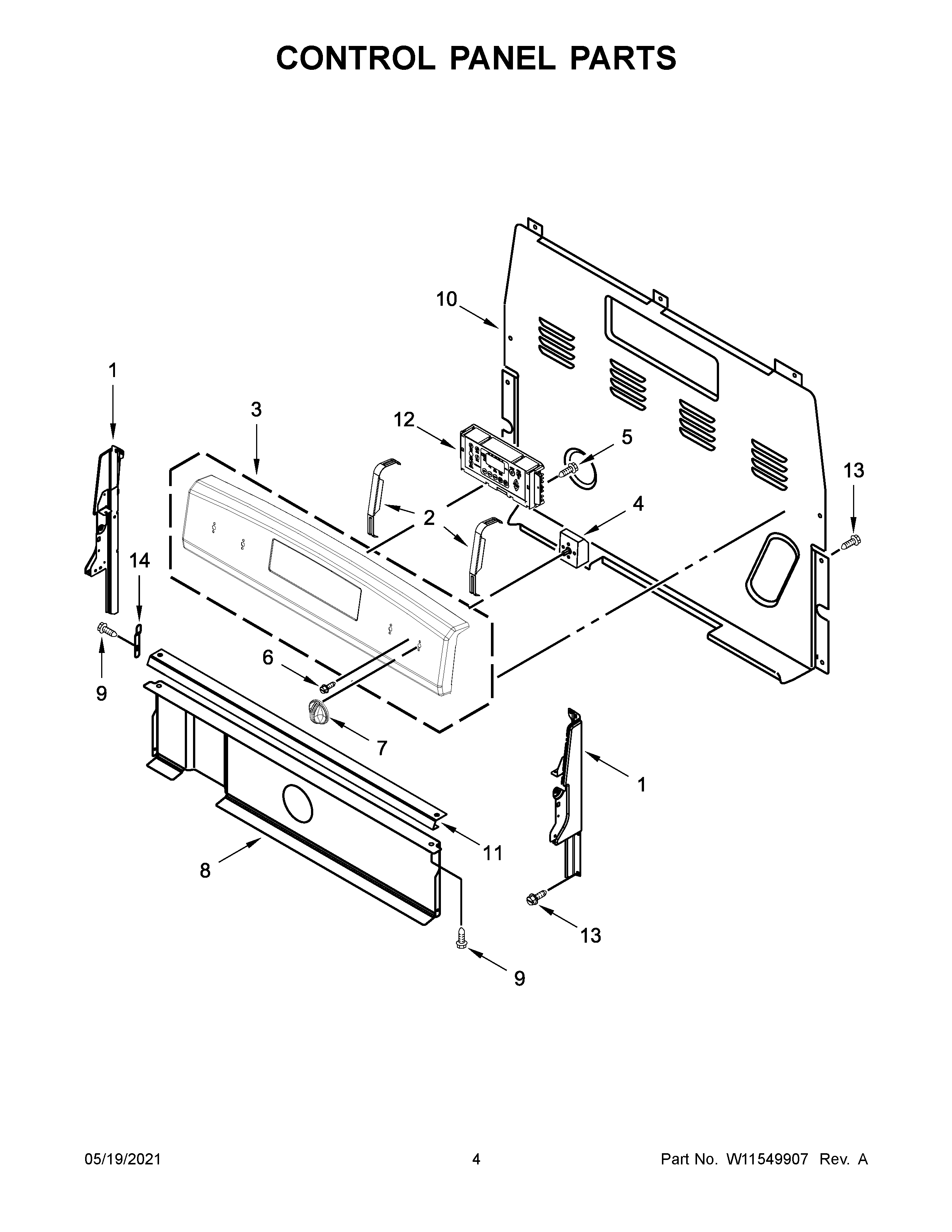 CONTROL PANEL PARTS