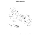 KitchenAid KMHS120EWH11 air flow parts diagram