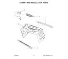 KitchenAid KMHS120EWH11 cabinet and installation parts diagram
