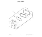 KitchenAid KMHS120KPS01 door parts diagram