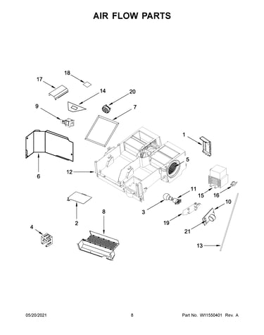 Air flow parts