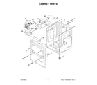 Whirlpool WED5100HC2 cabinet parts diagram