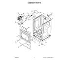 Whirlpool WED8127LW1 cabinet parts diagram