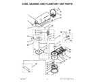 KitchenAid 5KSM175PSICL4 case, gearing and planetary unit parts diagram