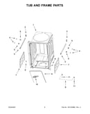 Tub and frame parts