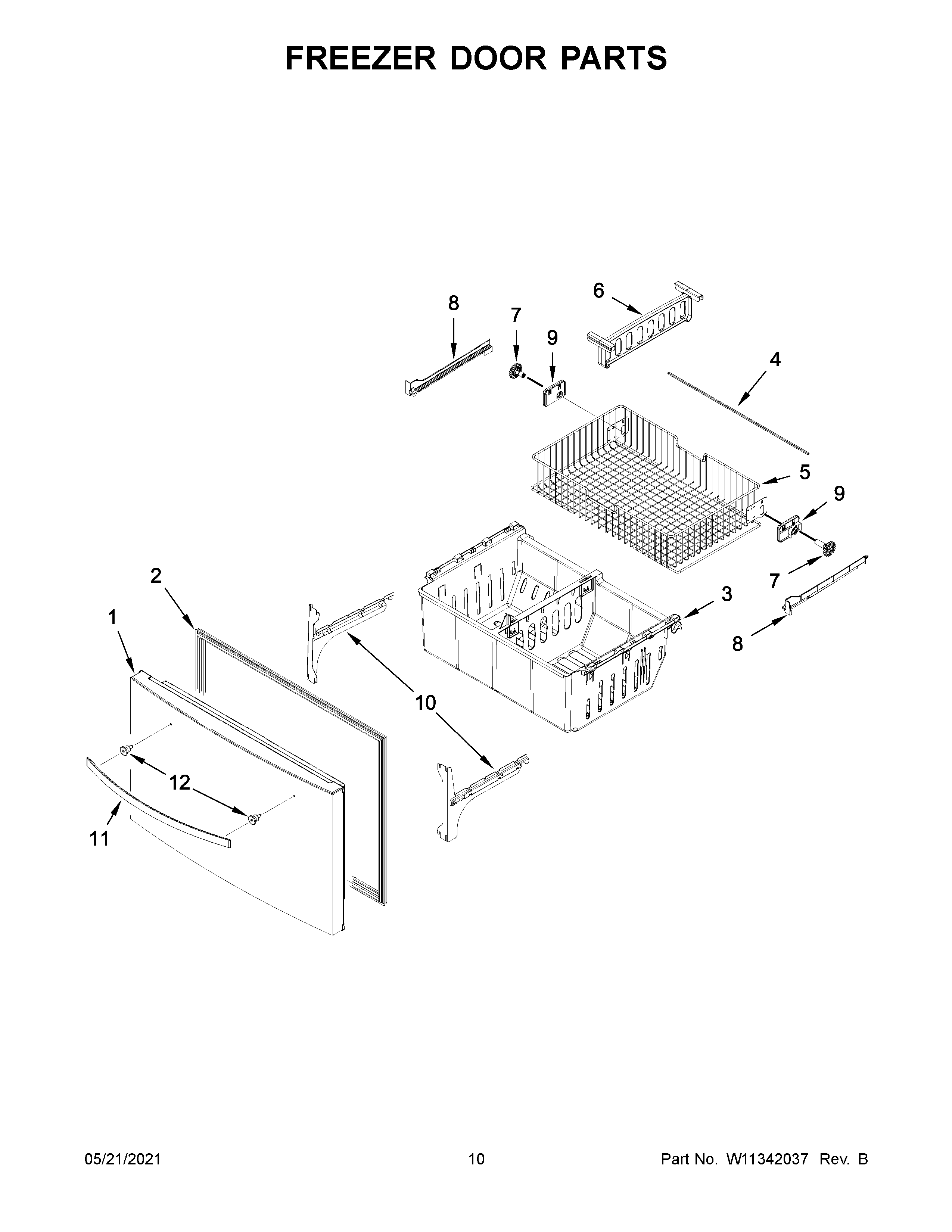 Modulo LED Ricambio Per Frigorifero Whirlpool E Compatibili – W10866538, Bianco, 1 Pezzo