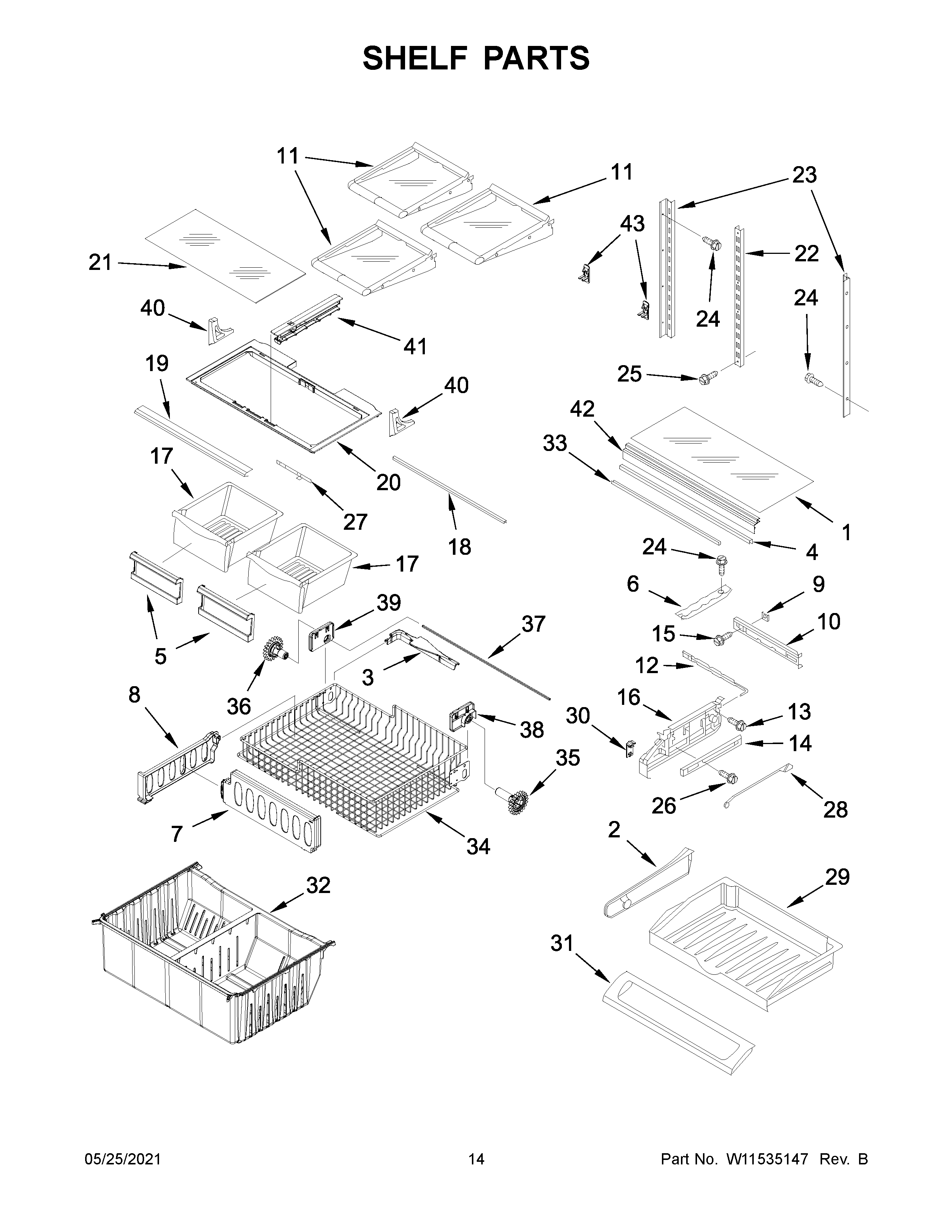 Shelf parts