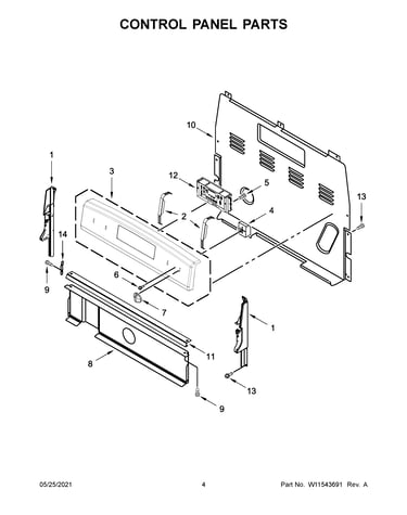 Control panel parts