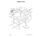 Maytag YMED6230HW2 cabinet parts diagram
