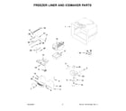 KitchenAid KRFF305EBS05 freezer liner and icemaker parts diagram