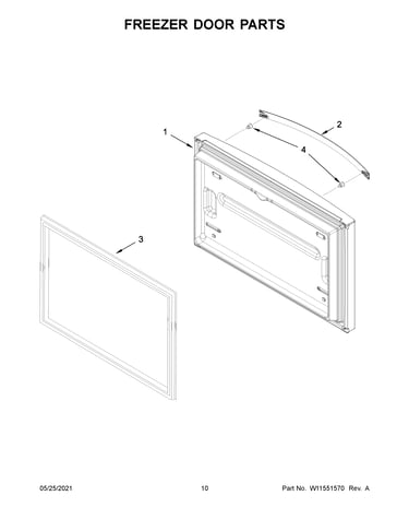 Freezer door parts