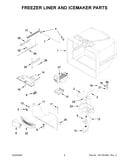 Freezer liner and icemaker parts
