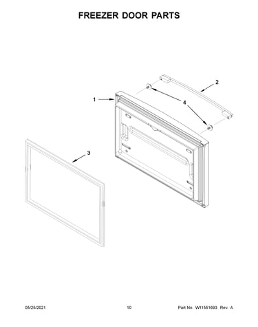 Freezer door parts