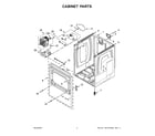 Maytag MED6230RHW2 cabinet parts diagram