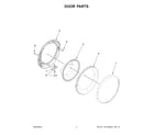 Whirlpool WFW3090JW0 door parts diagram