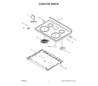 Whirlpool YWFE535S0JZ1 cooktop parts diagram