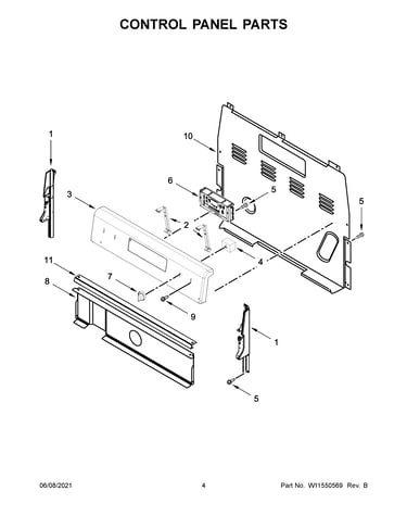 Control panel parts
