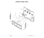 Whirlpool WFE515S0JB1 control panel parts diagram