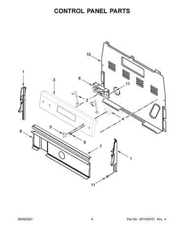 Control panel parts