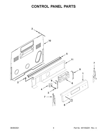 Control panel parts