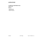 Amana AMV2307PFS7 cover sheet diagram