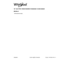 Whirlpool WFE550S0HW2 cover sheet diagram