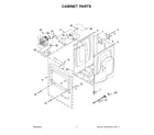 Whirlpool YWED5100HW2 cabinet parts diagram