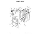 Maytag MGD6230HW1 cabinet parts diagram