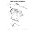 KitchenAid KMHC319ESS06 cabinet and installation parts diagram