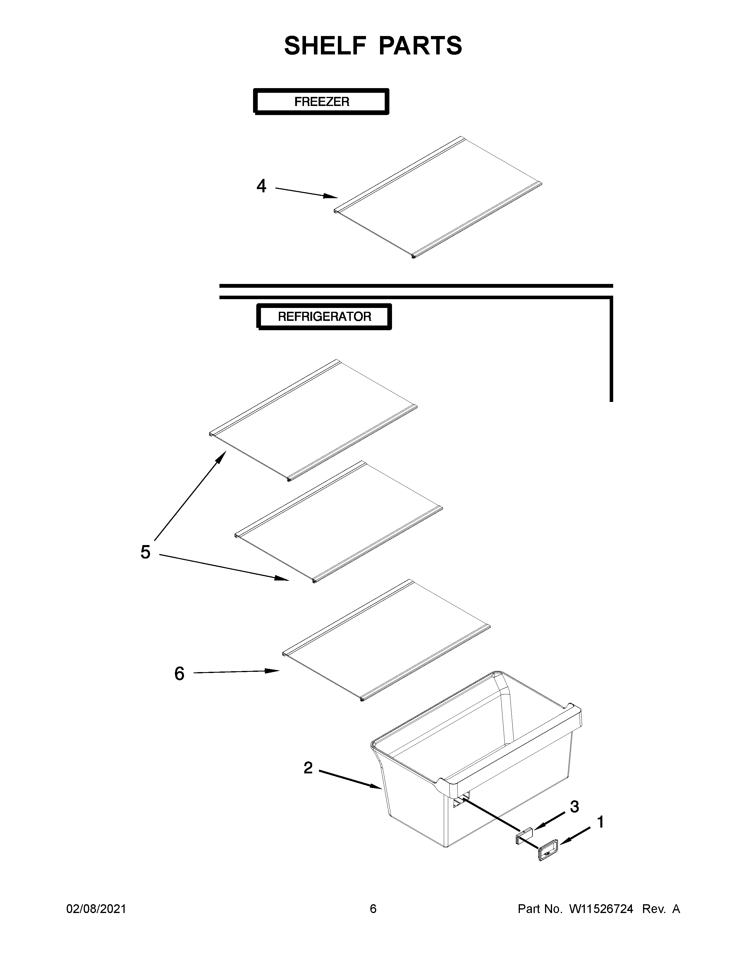 Shelf parts