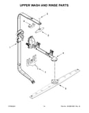 Upper wash and rinse parts