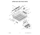 KitchenAid KDTM354DSS3 upper rack and track parts diagram