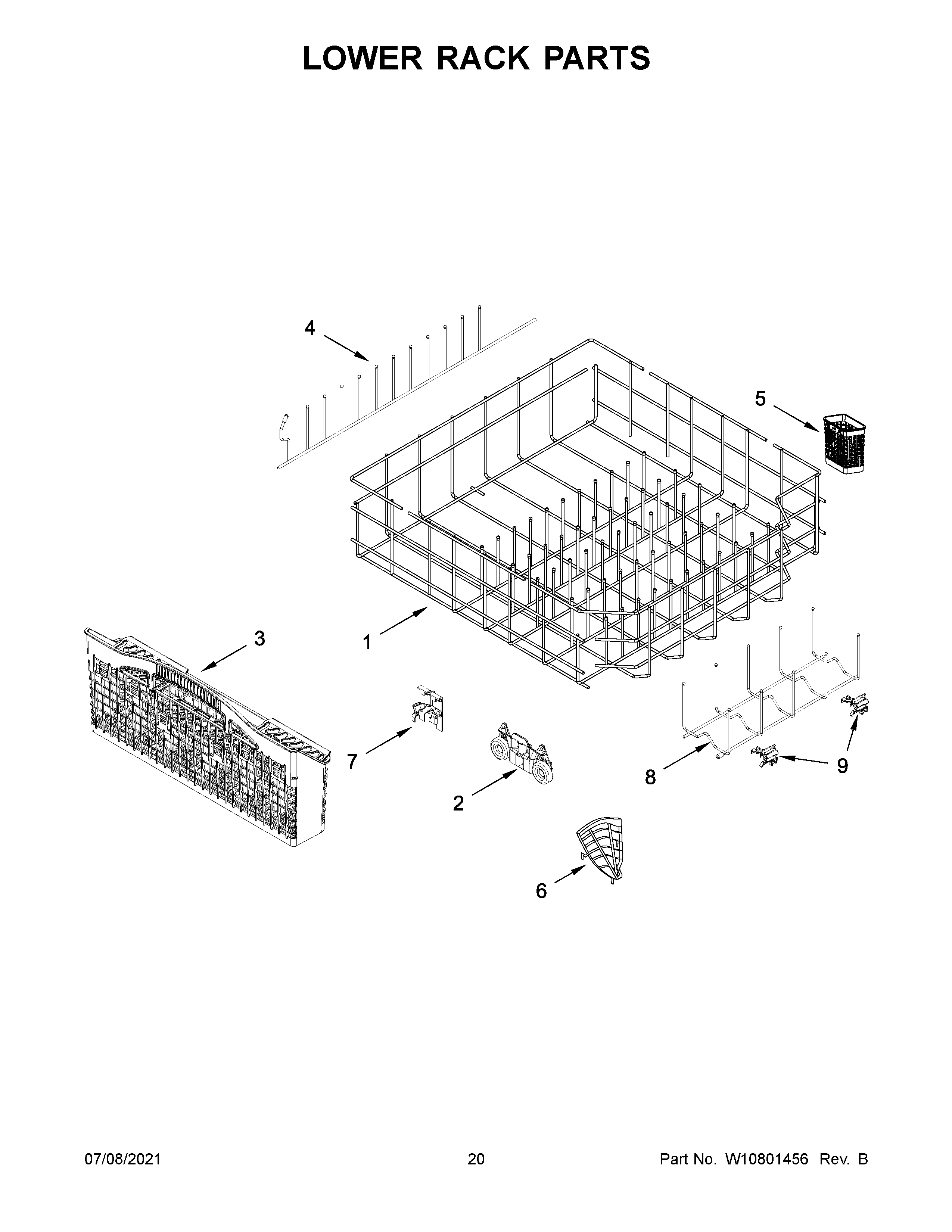 LOWER RACK PARTS