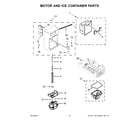 Maytag MSS25C4MGK03 motor and ice container parts diagram
